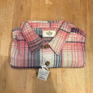 Marine Layer Pink and Cream Plaid Shirt size Marge (M/L)